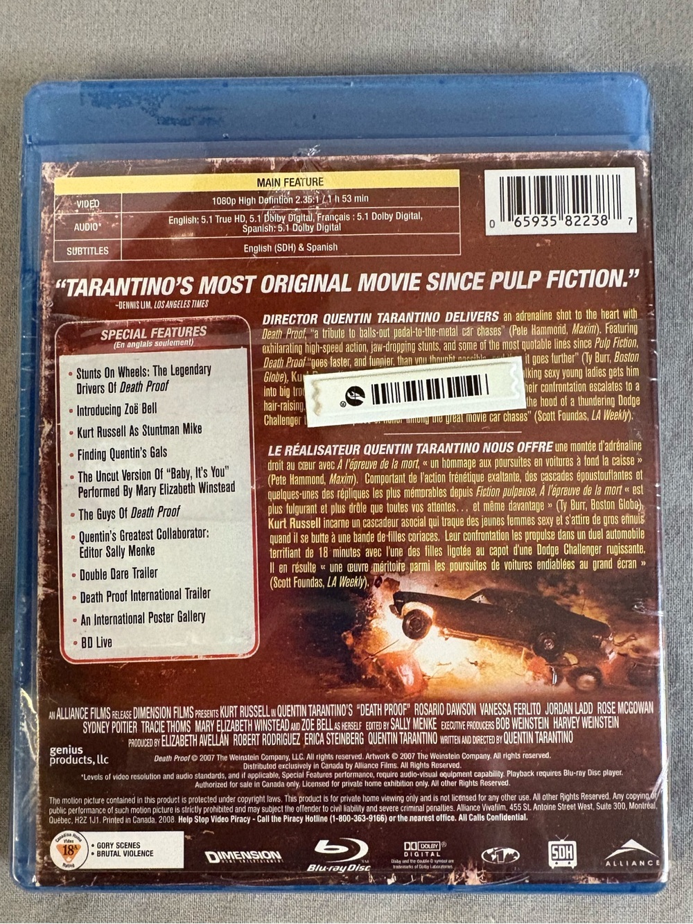 Death Proof Blu-ray Disc - New Sealed Tarantino - Picture 2 of 3